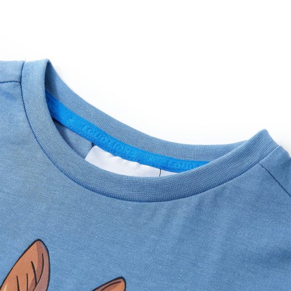 T-shirt infantil com mangas curtas azul-médio 128 - Image 3