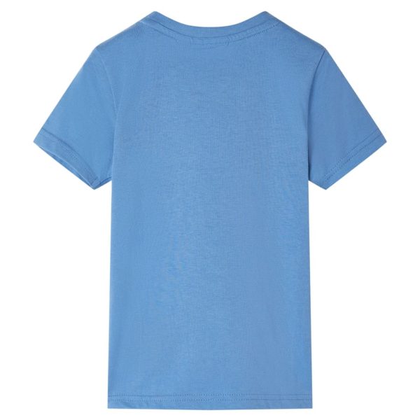 T-shirt infantil com mangas curtas azul-médio 140 - Image 2