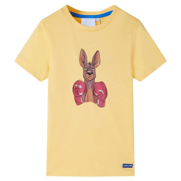 T-shirt infantil com mangas curtas amarelo 116