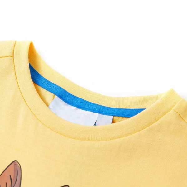 T-shirt infantil com mangas curtas amarelo 116 - Image 3