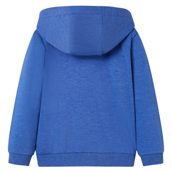 Sweatshirt para criança com capuz e fecho azul mesclado 92 - Image 2
