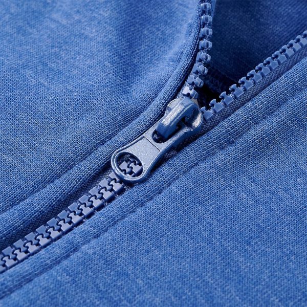 Sweatshirt para criança com capuz e fecho azul mesclado 92 - Image 4