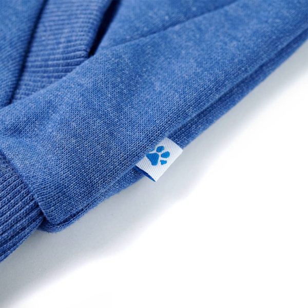 Sweatshirt para criança com capuz e fecho azul mesclado 92 - Image 6