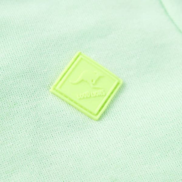 Sweatshirt para criança com capuz e fecho verde-brilhante 92 - Image 5