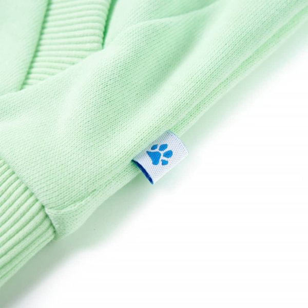 Sweatshirt para criança com capuz e fecho verde-brilhante 116 - Image 6