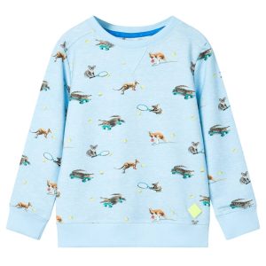 Sweatshirt para criança azul-claro mesclado 116