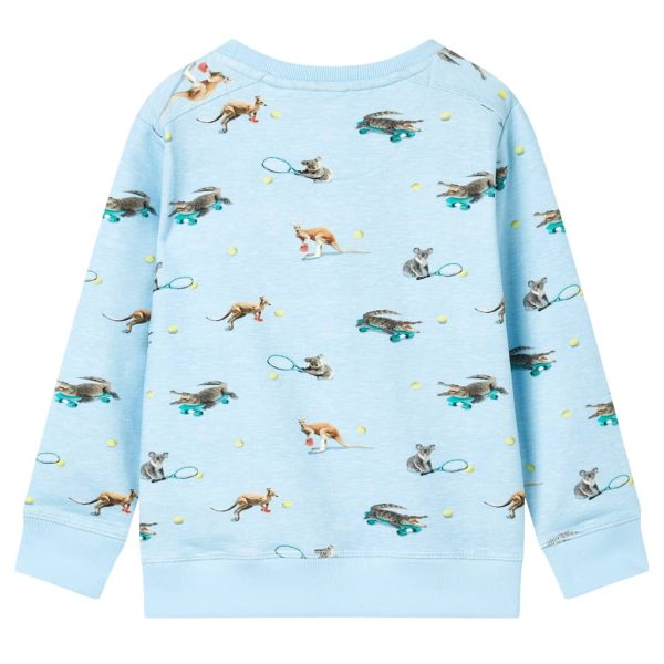 Sweatshirt para criança azul-claro mesclado 140 - Image 2