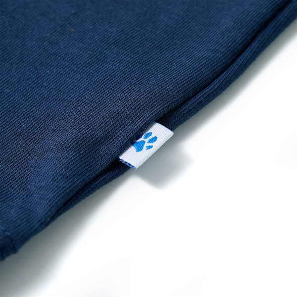 T-shirt para criança com mangas curtas azul-escuro 104 - Image 5