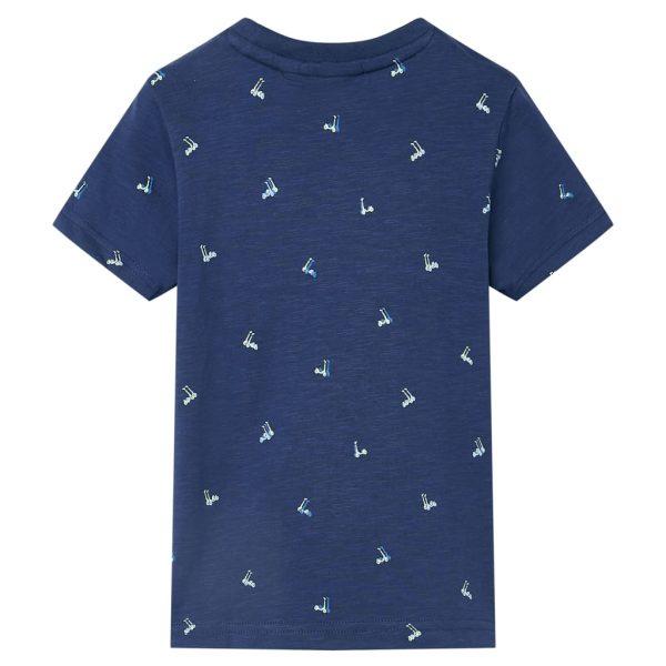 T-shirt para criança azul-escuro 104 - Image 2