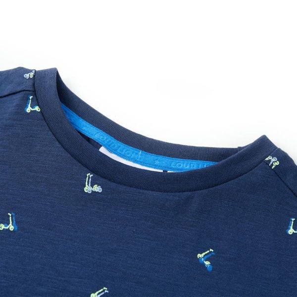 T-shirt para criança azul-escuro 104 - Image 3