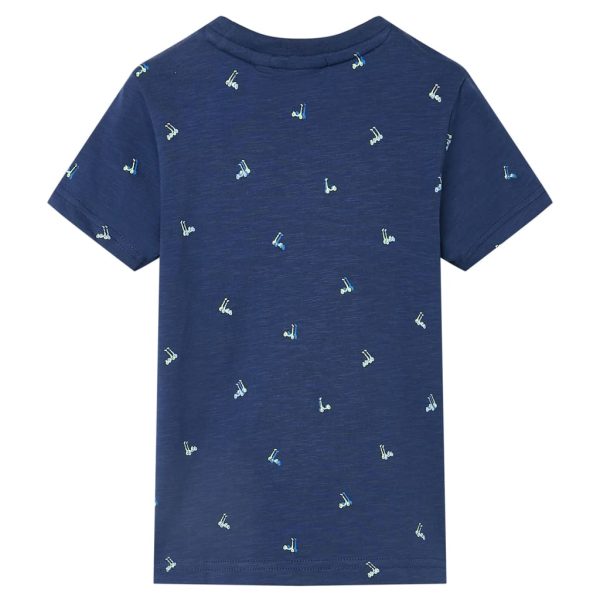 T-shirt para criança azul-escuro 116 - Image 2