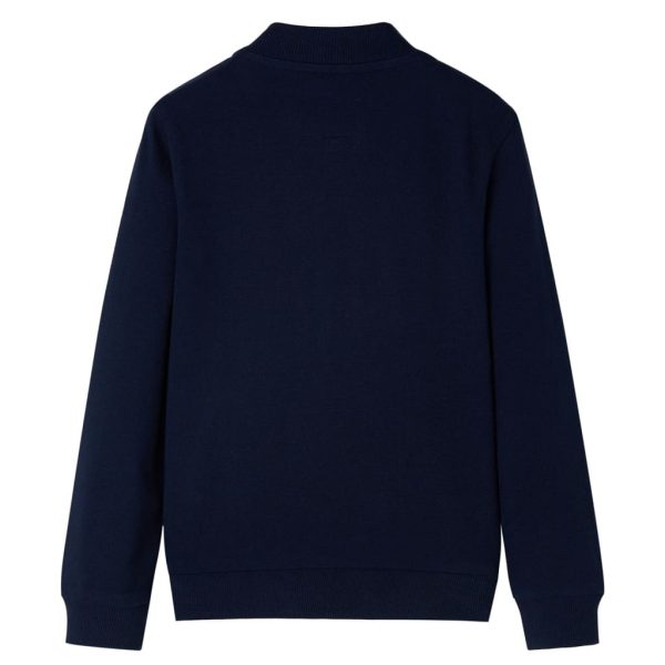 Sweatshirt para criança com fecho azul-marinho 140 - Image 2