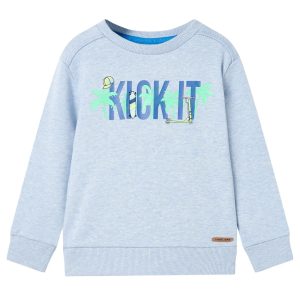 Sweatshirt para criança azul-suave mesclado 104