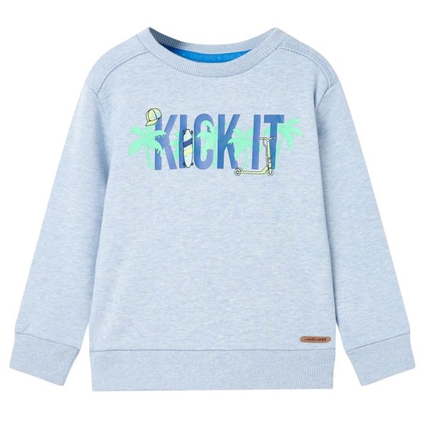 Sweatshirt para criança azul-suave mesclado 104