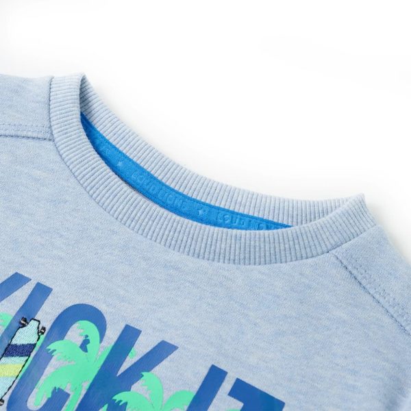 Sweatshirt para criança azul-suave mesclado 116 - Image 3