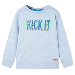 Sweatshirt para criança azul-suave mesclado 128
