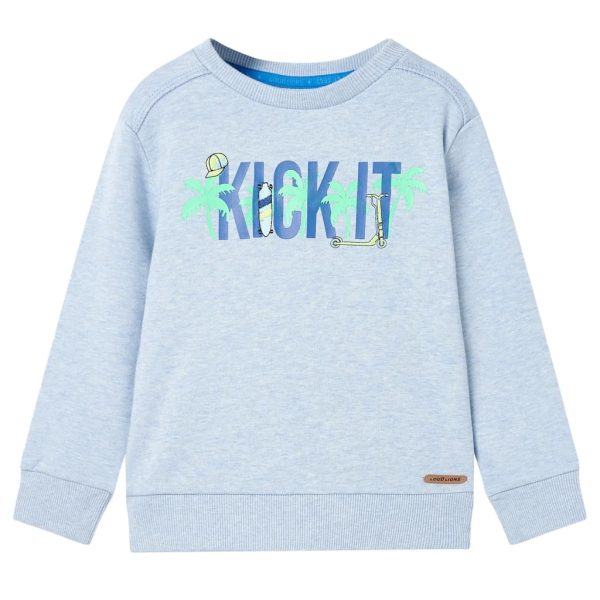 Sweatshirt para criança azul-suave mesclado 128