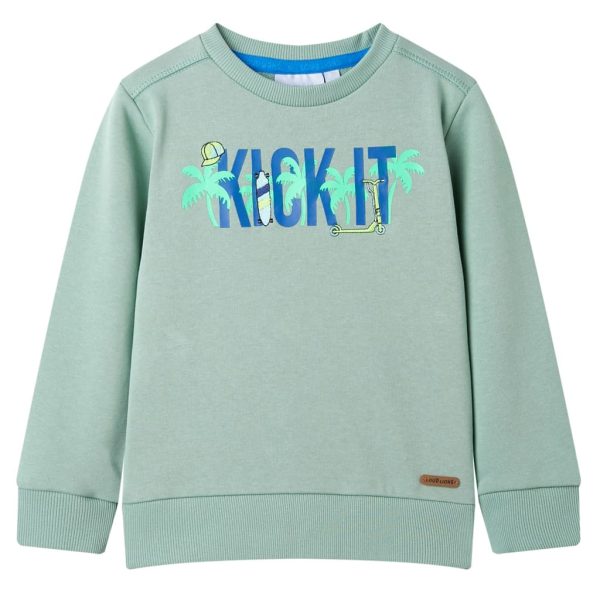 Sweatshirt para criança cor caqui-claro 116