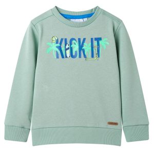 Sweatshirt para criança cor caqui-claro 128