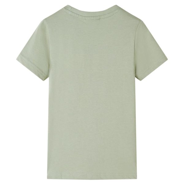 T-shirt de manga curta para criança caqui-claro 104 - Image 2