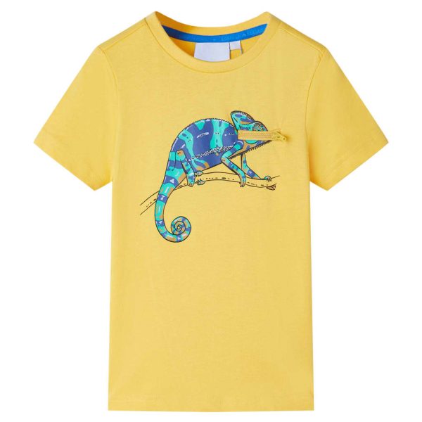T-shirt de manga curta para criança ocre-claro 92