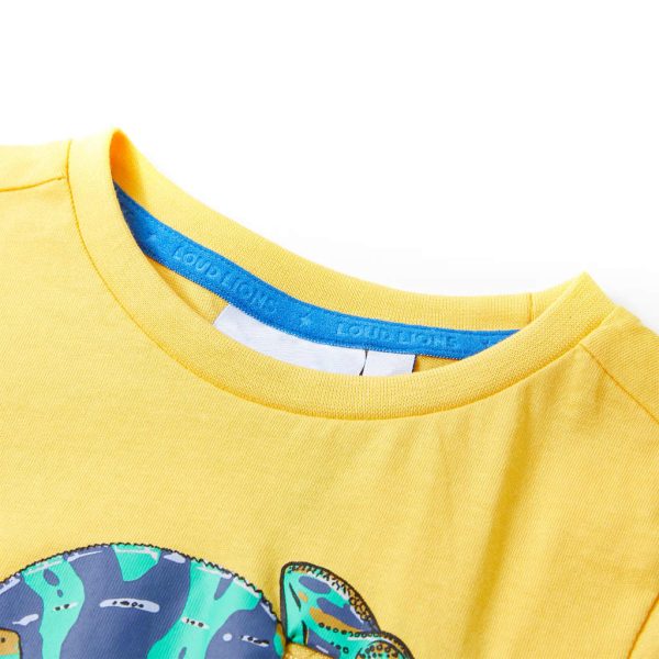 T-shirt de manga curta para criança ocre-claro 92 - Image 3