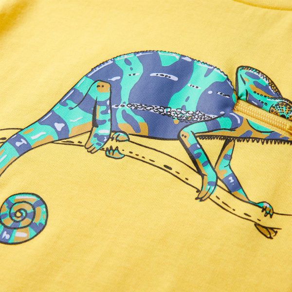 T-shirt de manga curta para criança ocre-claro 92 - Image 4