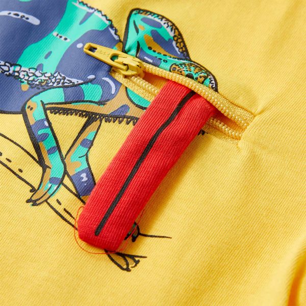 T-shirt de manga curta para criança ocre-claro 92 - Image 5