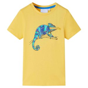 T-shirt de manga curta para criança ocre-claro 116