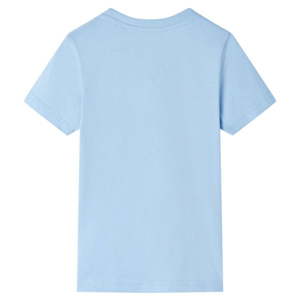 T-shirt de manga curta para criança azul-claro 92 - Image 2