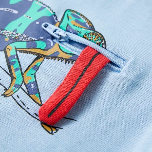 T-shirt de manga curta para criança azul-claro 92 - Image 5