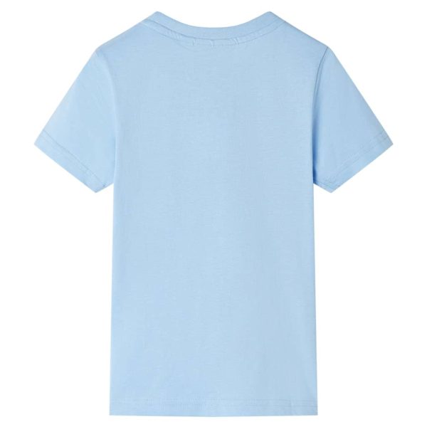 T-shirt de manga curta para criança azul-claro 116 - Image 2