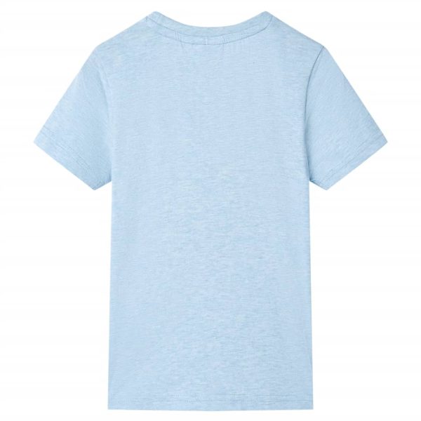 T-shirt para criança azul-suave mesclado 92 - Image 2