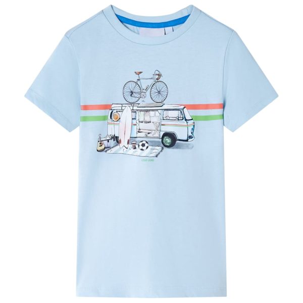 T-shirt para criança azul 128