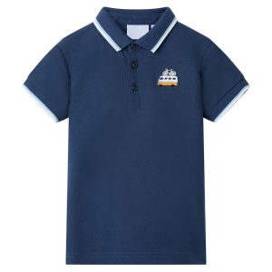 Polo para criança azul-escuro 92