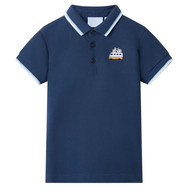 Polo para criança azul-escuro 92