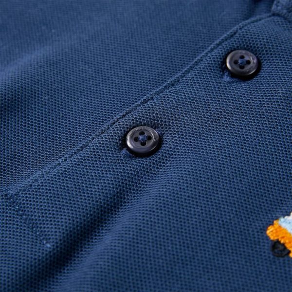 Polo para criança azul-escuro 92 - Image 5