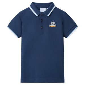 Polo para criança azul-escuro 104
