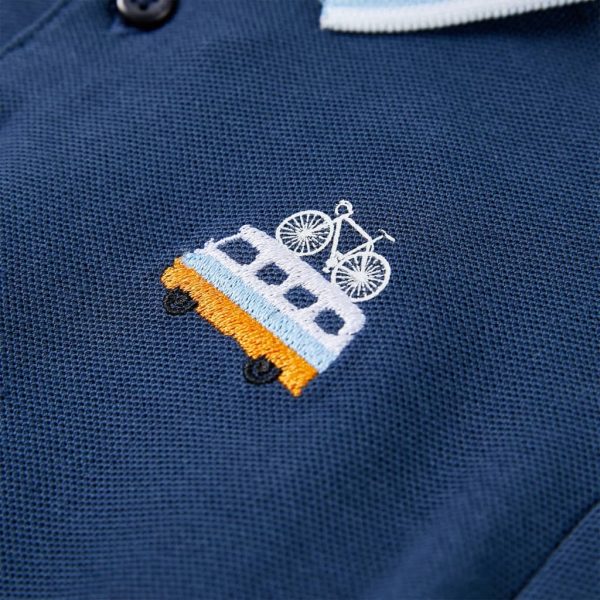 Polo para criança azul-escuro 104 - Image 4