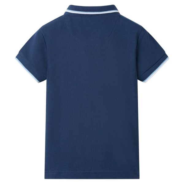 Polo para criança azul-escuro 128 - Image 2