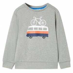 Sweatshirt para criança cor caqui-claro mesclado 104
