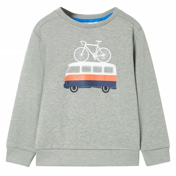 Sweatshirt para criança cor caqui-claro mesclado 104