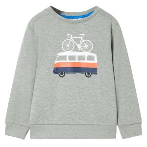 Sweatshirt para criança cor caqui-claro mesclado 128