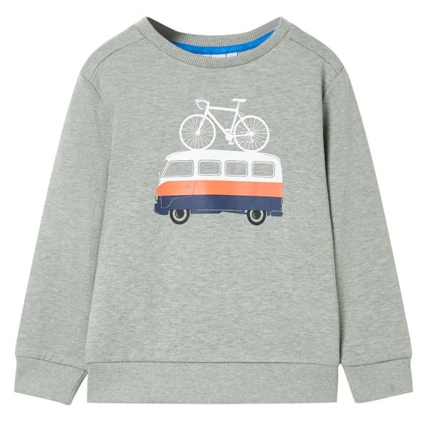 Sweatshirt para criança cor caqui-claro mesclado 128