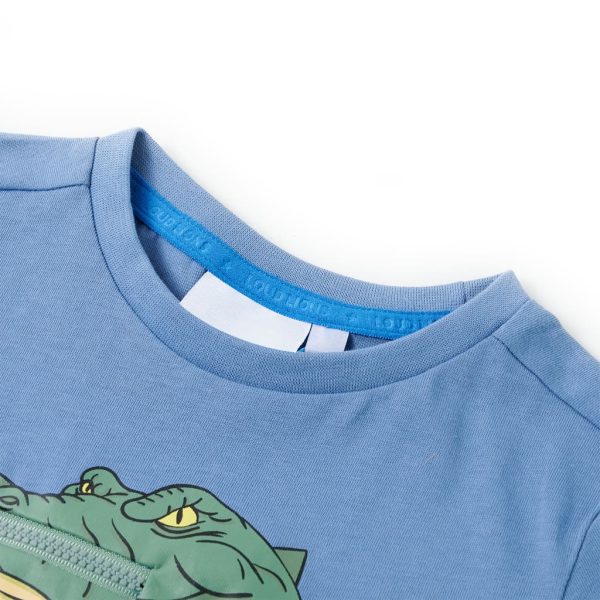 T-shirt de criança azul médio 104 - Image 3
