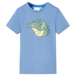 T-shirt de criança azul médio 128