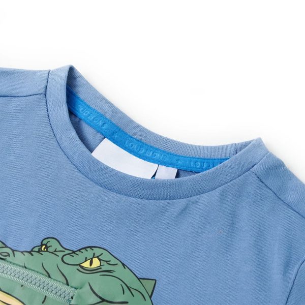 T-shirt de criança azul médio 128 - Image 3