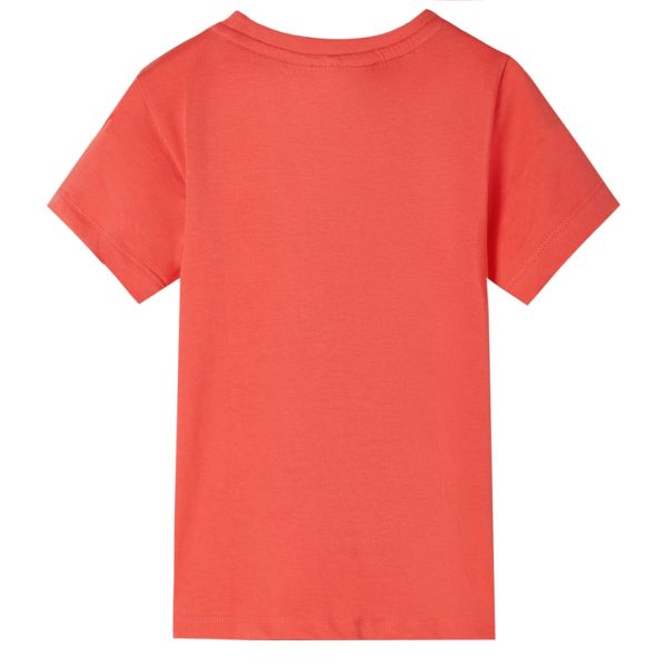 T-shirt manga curta para criança vermelho-claro 92 - Image 2
