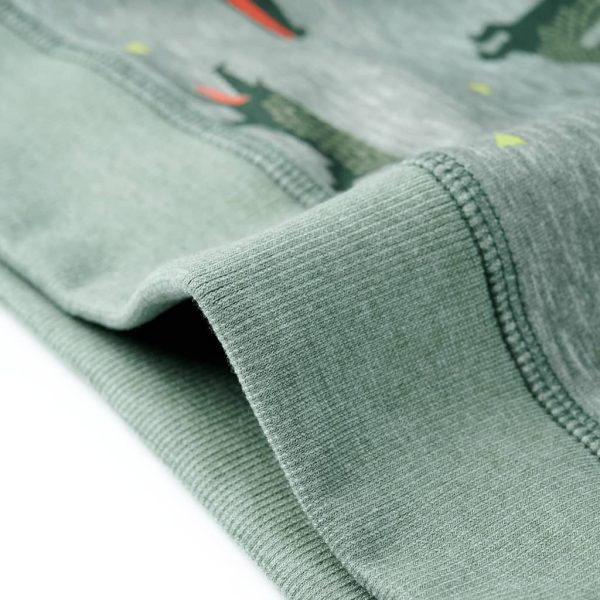 Sweatshirt para criança cor caqui-claro mesclado 128 - Image 6