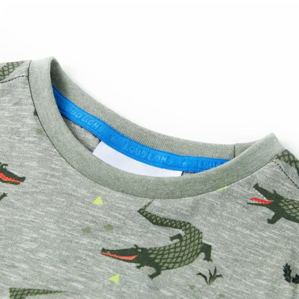 T-shirt para criança caqui-claro mesclado 92 - Image 3